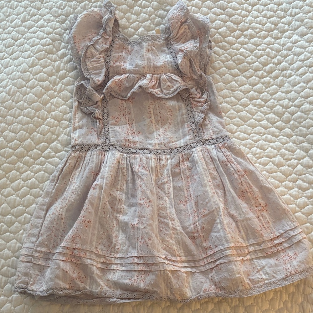 LoveShackFancy Light Pink Floral Kids Dress